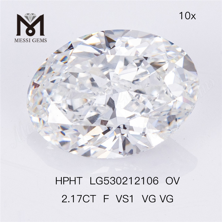 2.17CT OVAL lab grown diamond F colour HPHT man made diamond wholesale