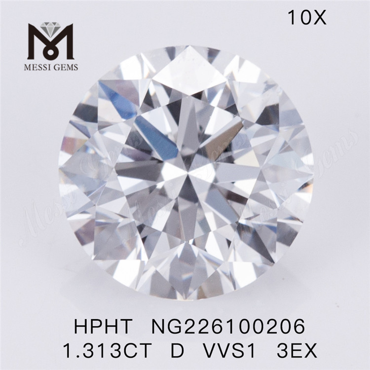 1.313CT D HPHT man made diamond VVS1 3EX lab grown diamonds manufacturer price