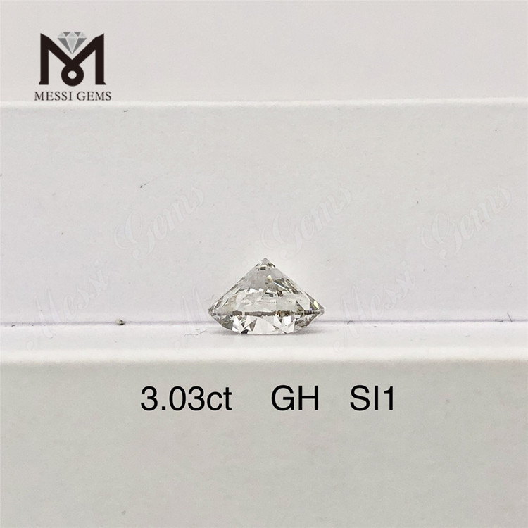 3.03ct GH SI1 Round Shape Loose Lab-grown Diamond Factory Price 