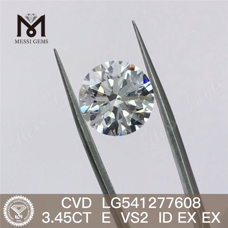 3.45CT E loose lab diamond round shape cvd lab diamond on sale