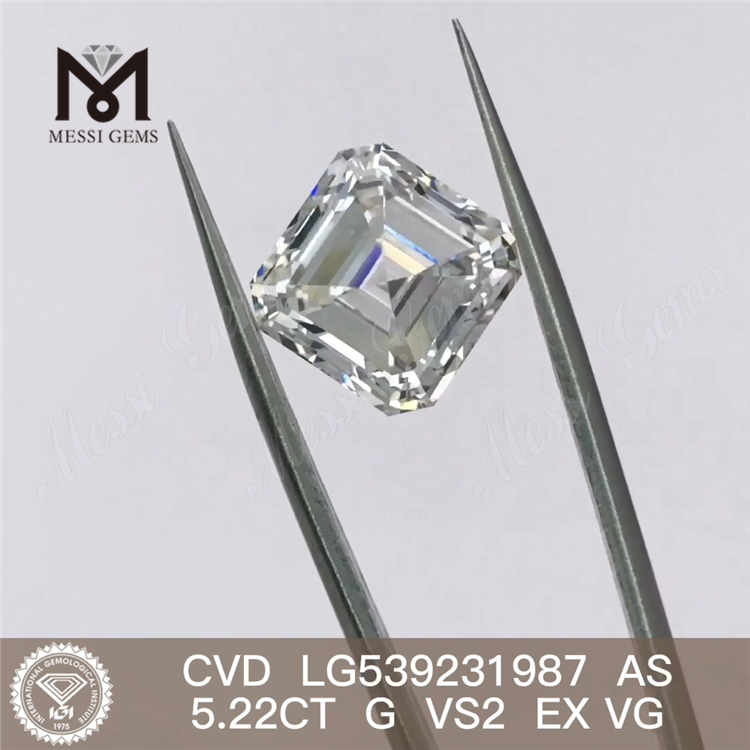 5.22ct AS CUT cheap loose lab diamond G VS2 cvd lab grown diamonds factory price