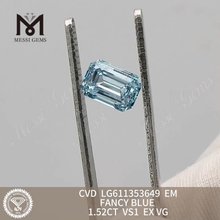 1.52ct vs1 em fancy Blue CVD Grown Brilliance Diamonds Standard for Excellence LG611353649 
