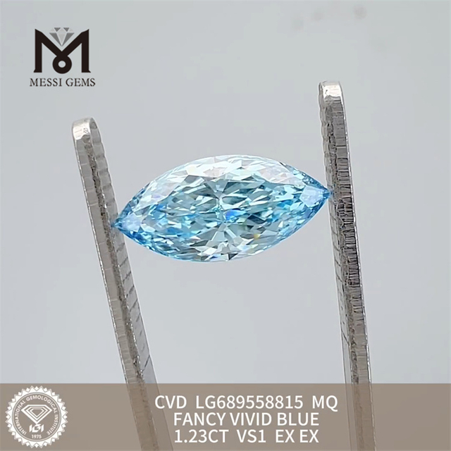 1.23CT VS1 MQ VS シミュレート ダイヤモンド FANCY VIVID BLUE EX EX CVD ダイヤモンド LG689558815