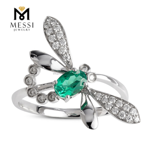 14k 18k real gold jewelry fashion emerald ring for women