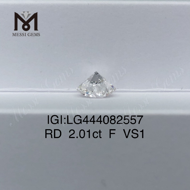2.01 carat F VS1 EX Cut Round lab grown diamond 