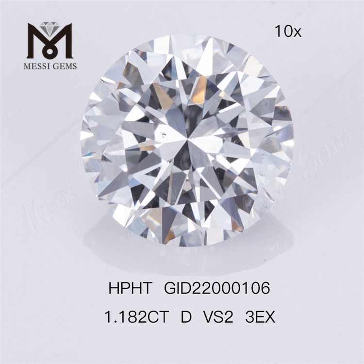 1.182CT RD D VS2 3EX Lab-grown Diamond HPHT