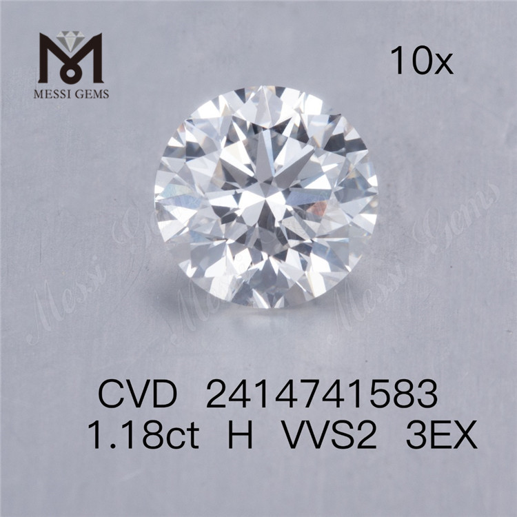 1.18ct H rd lab diamond 3EX vvs cvd diamond factory price