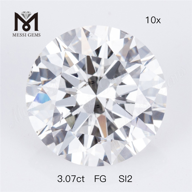 3.07ct FG SI2 Round Shape Loose Lab-grown Diamond Factory Price 