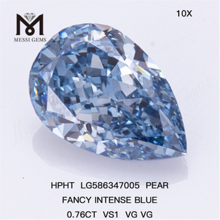 0.76CT VS1 VG VG HPHT PS Fancy Intense Blue Diamond LG586347005