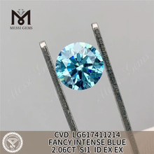 2.06CT SI1 FANCY INTENSE BLUE laboratoriedyrket diamant CVD LG617411214