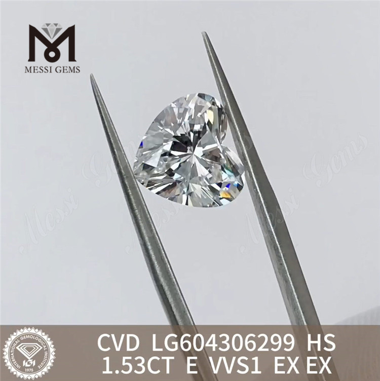 1.53CT E VVS1 HS ラボ成長 Cvd ダイヤモンド卸売卓越性丨Messigems LG604306299 