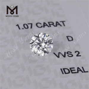 IDEAL Synthetic 1.07ct VVS per carat price large size lab grwon D hpht cvd diamond