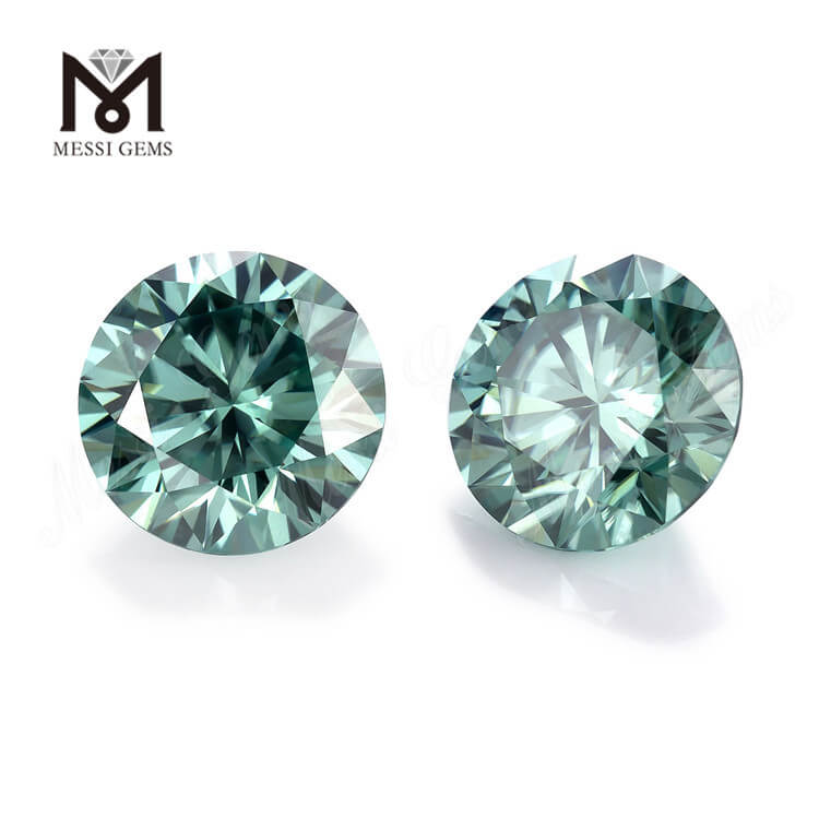 GRA Round Cut Wholesale price Green 8mm synthetic moissanite
