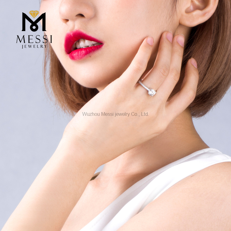 1 carat 18k white gold moissanite ring for women wedding rings