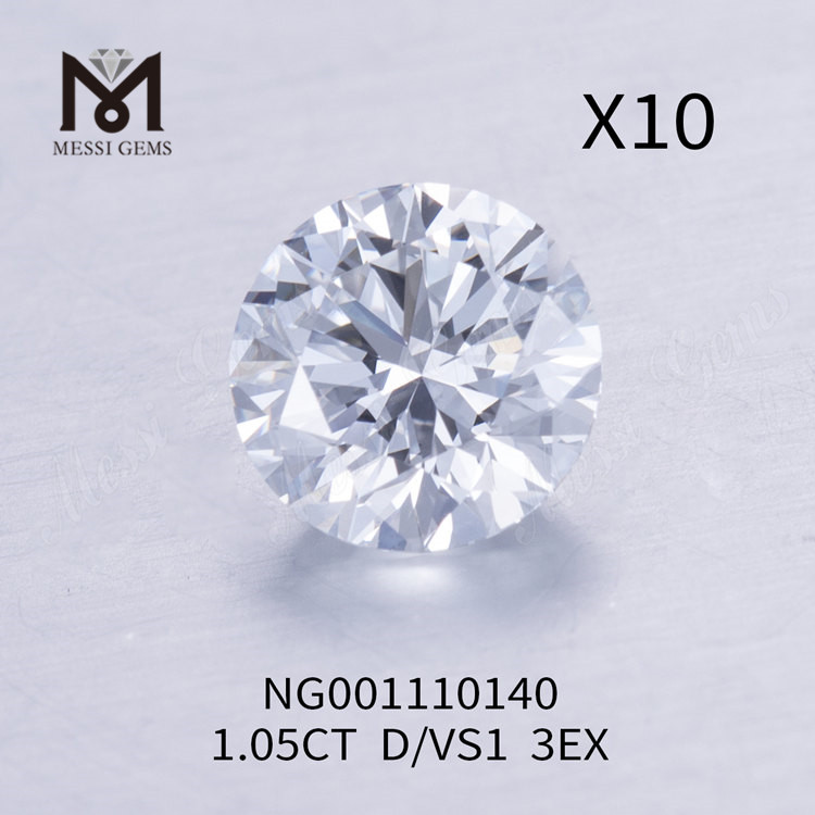 1.05ct D Round Lab diamonds VS1 EX Cut Grade