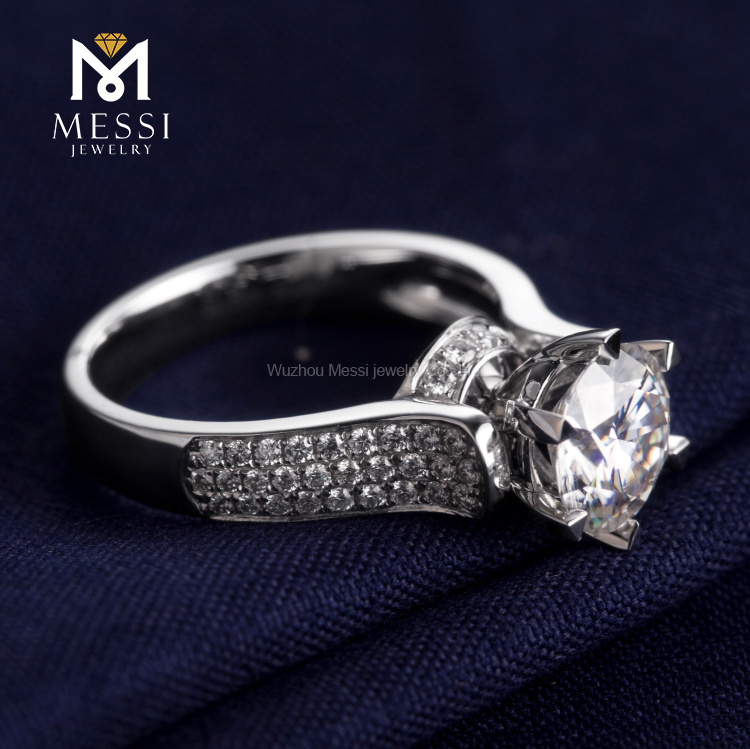 1.5 Carat DEF cvd synthetic diamond rings 14k 18k white gold engagement wedding diamond ring