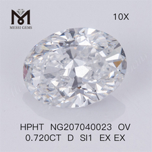 HPHT OV 0.720CT D SI1 EX EX lab diamond 