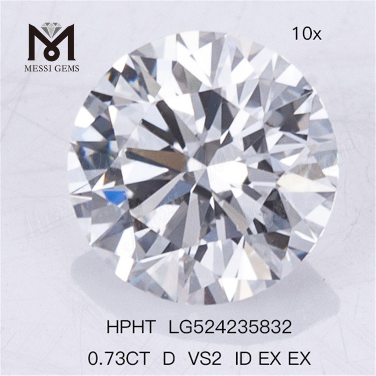 0.73CT D VS2 ID EX EX HPHT Man Made Diamond Factory Price