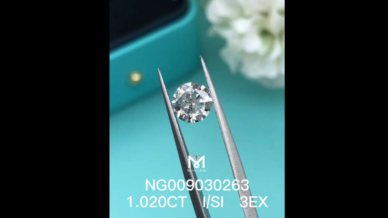 1.020ct Loose Gemstone Synthetic Diamond I SI EX Cut diamond video