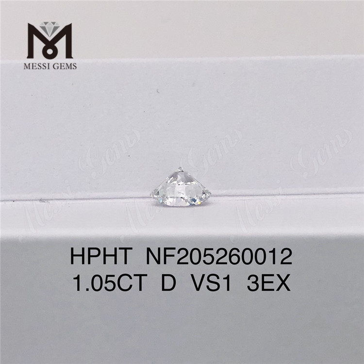 1.05Ct round cut D VS1 3EX synthetic lab diamond HPHT