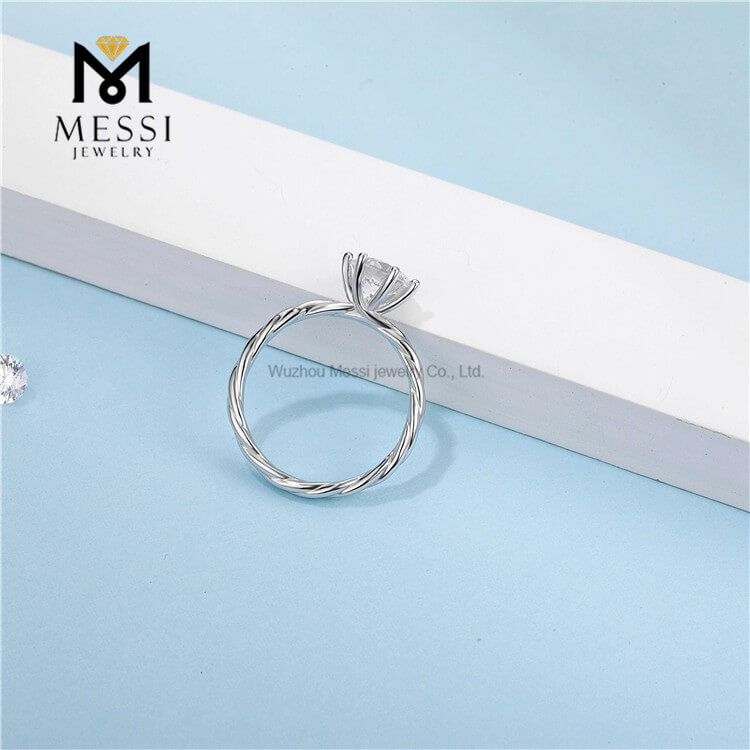 Wholesale 925 Sterling Silver Rings Best Moissanite Engagement Rings for Girl