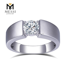 18Kホワイトゴールドラウンドラボで育ったダイヤモンド薬指のリング