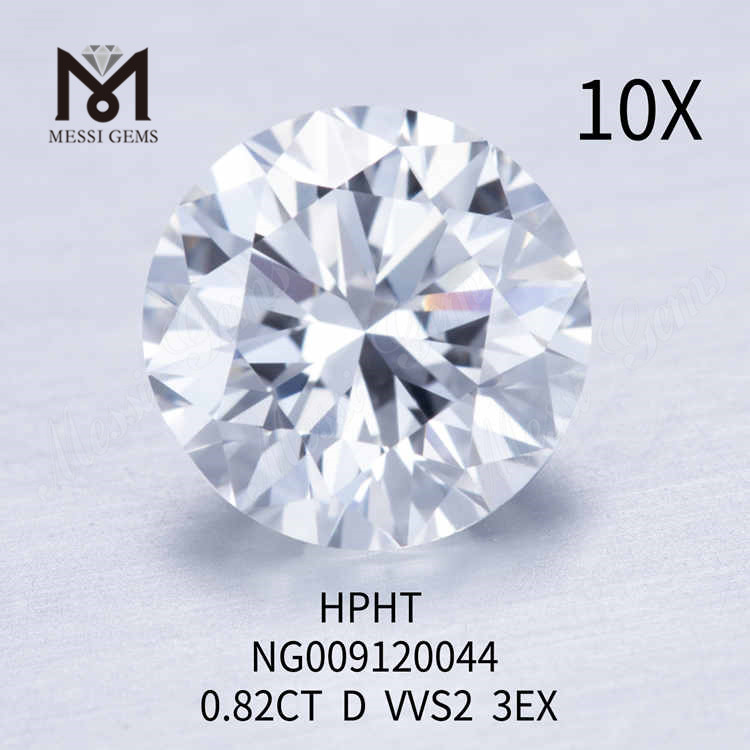 0.82CT Round D VVS2 3EX lab diamond 