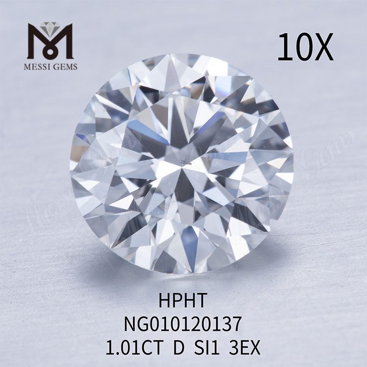 D Loose Gemstone Synthetic Diamond 1.01ct I SI EX Cut