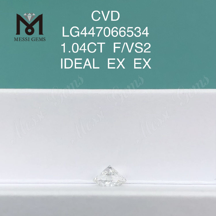 1.04 carat F VS2 Round BRILLIANT IDEAL Cut lab diamonds