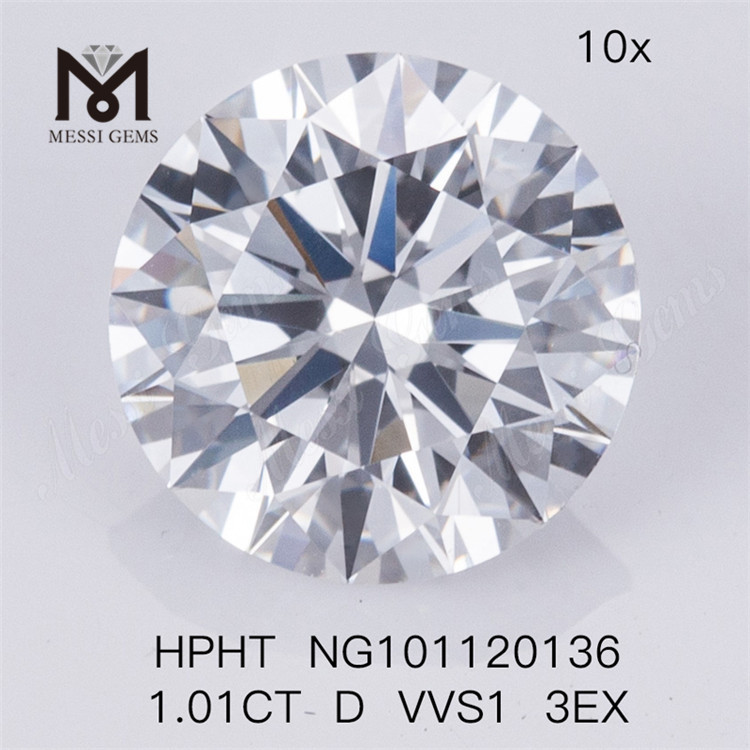 HPHT 1.01CT D VVS1 3EX synthetic diamond