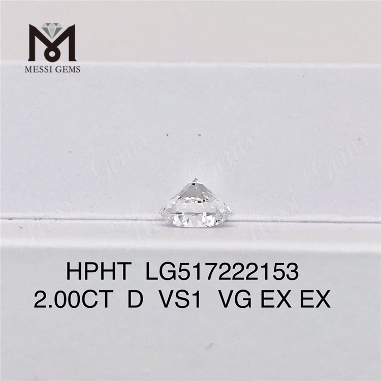 2.00CT D VS1 VG EX EX lab grown diamond HPHT Round lab diamond 