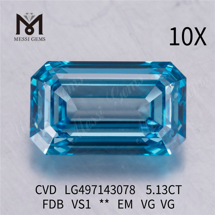 5.13CT FANCY DEEP BLUE VS1 EM VG VG lab diamond CVD LG497143078