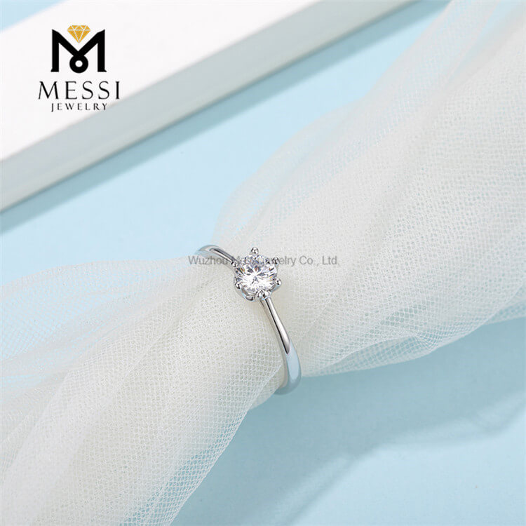 Moissanite Gemstone 925 Silver Wedding Rings for Women