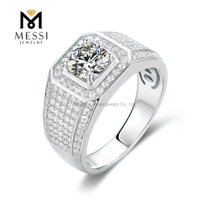 New Quality 925 Silver Jewelry Ring Moissanite Men Rings
