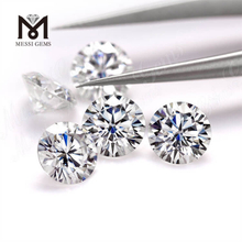Pierre de moissanite ronde de chine, 1 carat, blanc clair, 6.5mm, moissanite en vrac