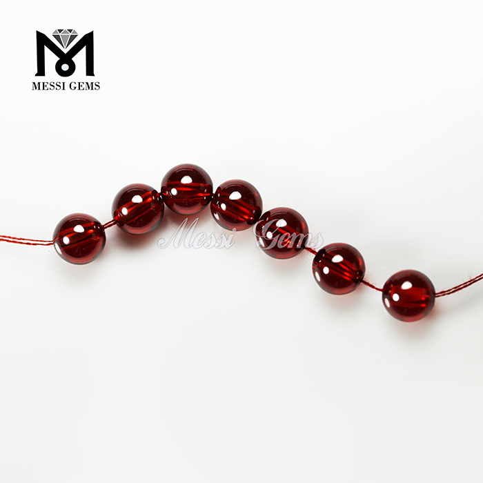 Wholesale Machine Cut Garnet 7mm round Cubic Zirconia Stone