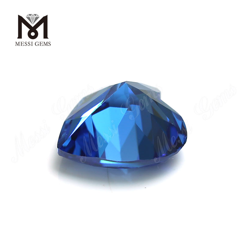 High Quality heart Shape 9x9mm Blue topaz CZ Cubic Zirconia Stone Price 