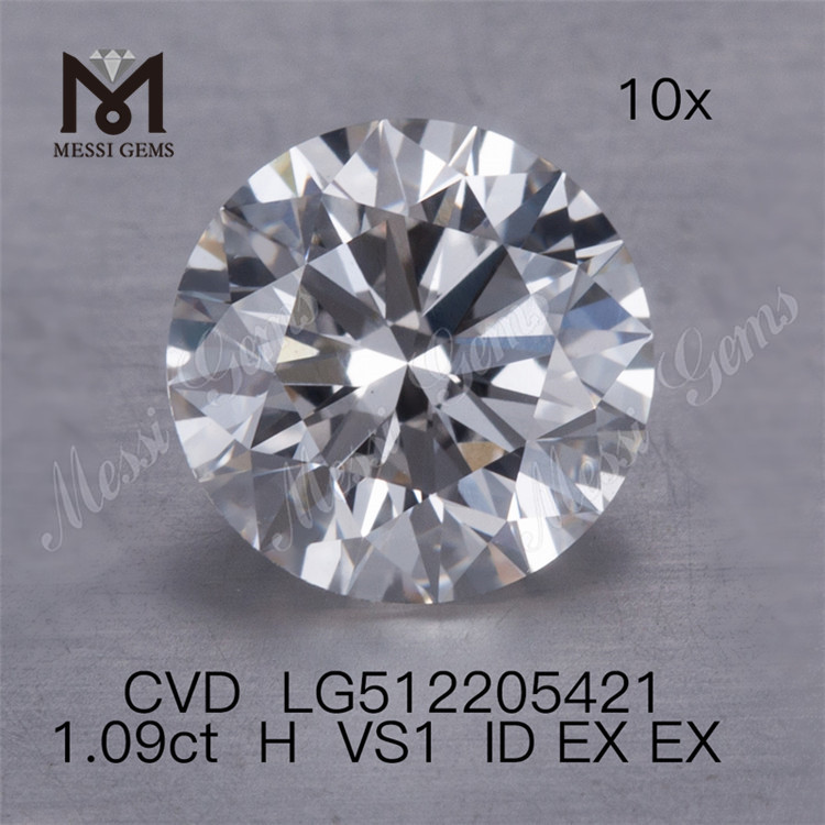 1.09ct H lab diamond vs loose cvd diamond factory price