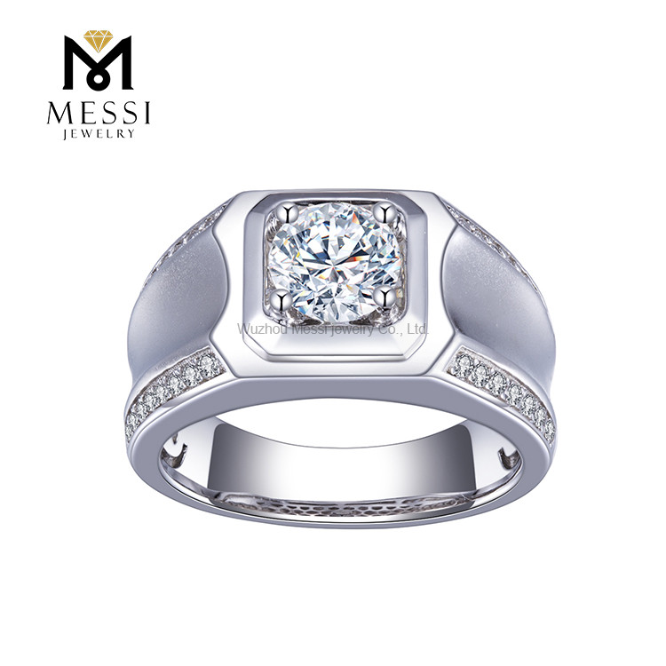 14K 18k Prong Setting lab diamond men ring for wedding 