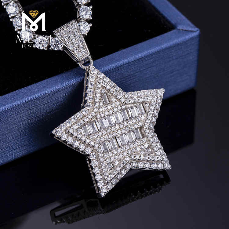 moissanite hip hop star rapper necklace mens hip hop jewelry gifts wholesale price