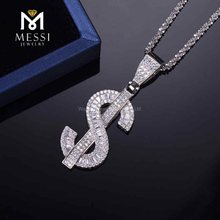 Hiphop halsk&aelig;de brugerdefinerede gaver personlighed brev splejsning vedh&aelig;ng Hiphop smykker Ice Out halsk&aelig;de