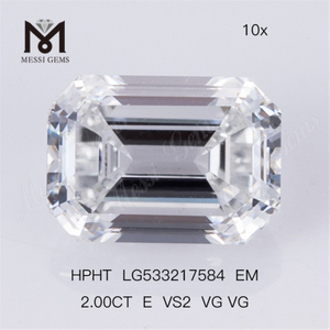2ct E VS2 VG VG EMERALD CUT Lab-grown Diamond 