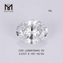 2.31ct E ov cvd diamant engros OVAL l&oslash;se syntetiske diamanter p&aring; udsalg