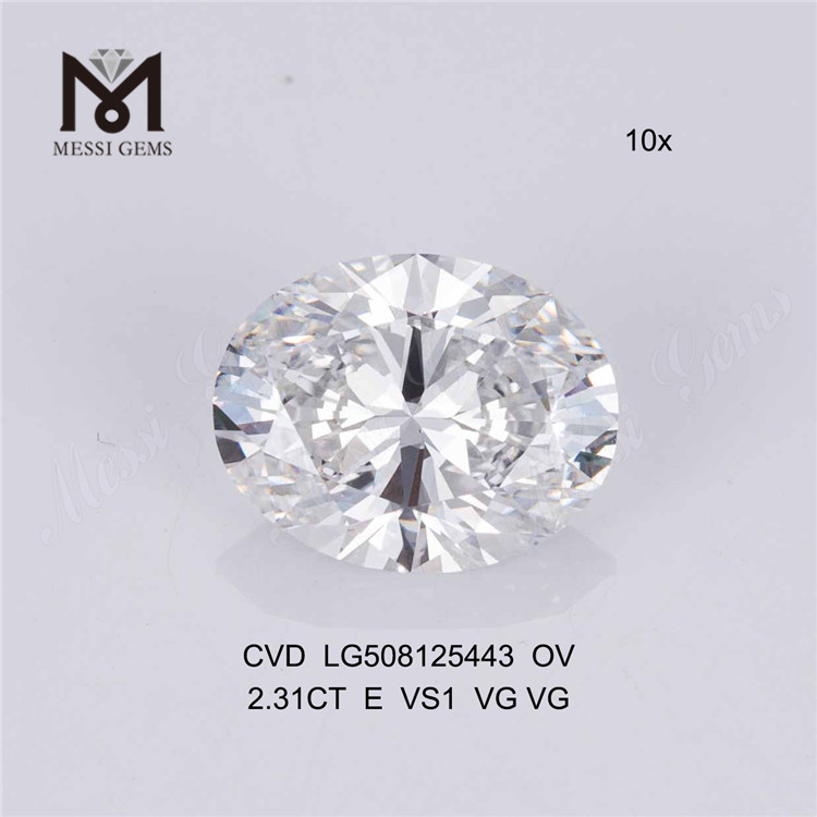 2.31ct E ov cvd diamond wholesale OVAL loose synthetic diamonds on sale