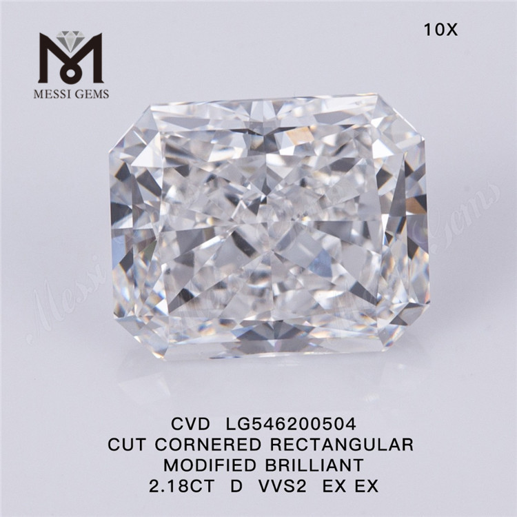 2.18CT D VVS2 EX EX lab diamonds wholesale RECTANGULAR cvd diamonds cheap price