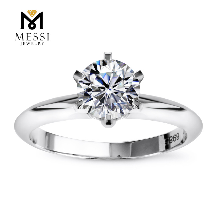 Lab Diamond Engagement Ring 10K 14K 18K White Gold HPHT CVD diamond jewelry Lab Grown Diamond Ring