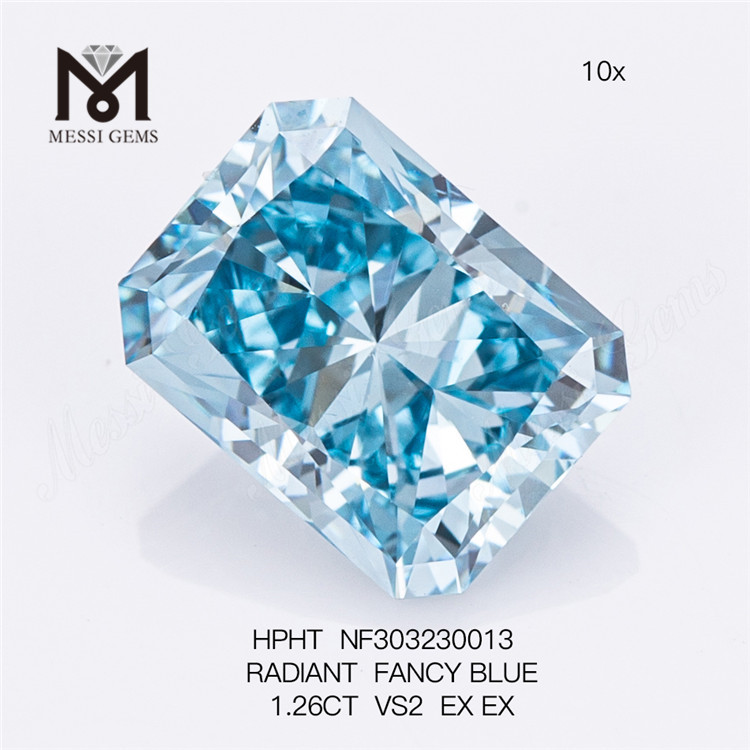 1.26CT VS2 RADIANT FANCY BLUE wholesa;e lab grown diamond HPHT NF303230013 