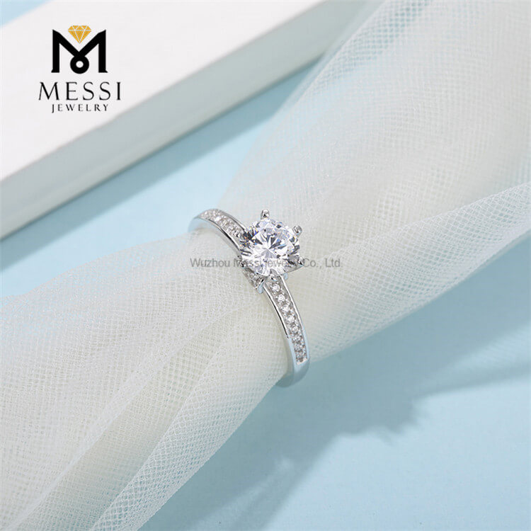 wholesale price jewelry 18K gold plating moissanite silver moissanite ring