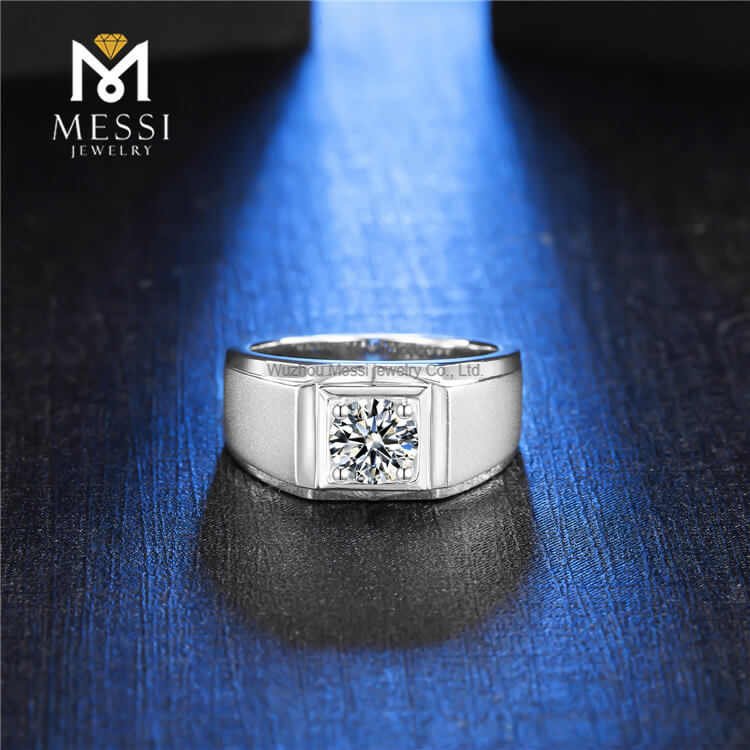Wholesale 925 Sterling Silver Ring Moissanite Man Rings Couple Ring Jewelry for Men