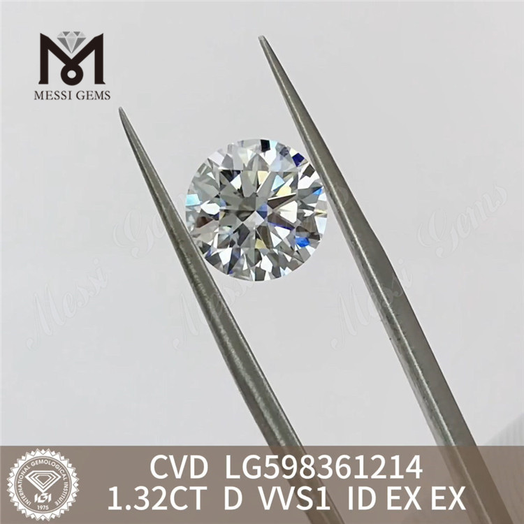 1.32CT D VVS1 ID EX EX cvd laborat&oacute;rio diamante qualidade excepcional LG598361214
